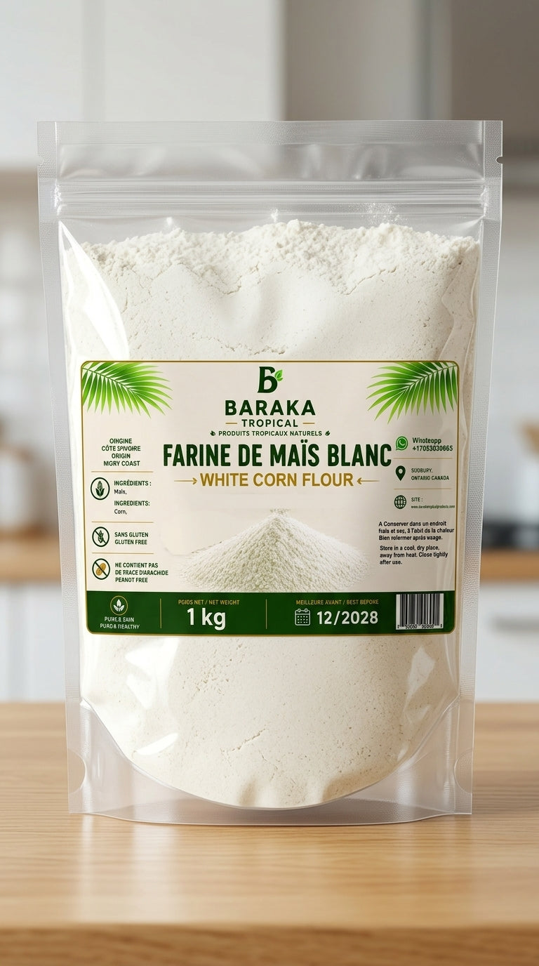 Farine de maïs blanc